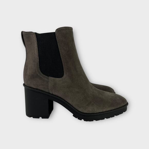 Vince Henderson Suede Ankle Booties Gray Size 9 NEW - Picture 2 of 9